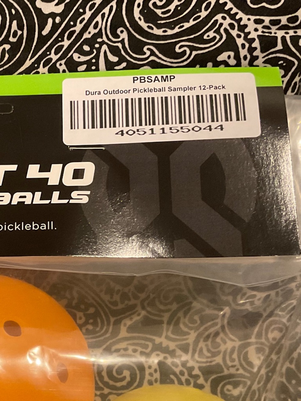 Two packs of Onix Dura Fast 40 Outdoor Pickleballs ( Two packs of 12.)